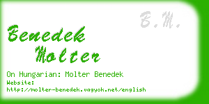 benedek molter business card